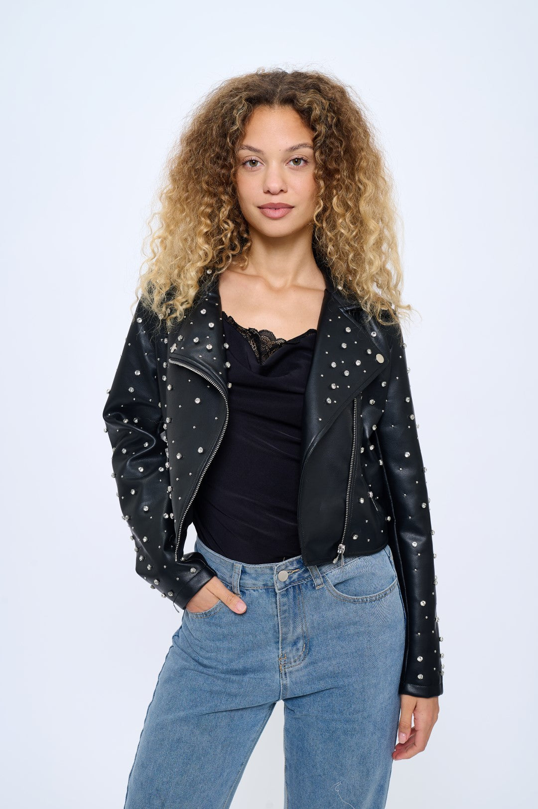 Campera Starlight Studded Moto Jacket