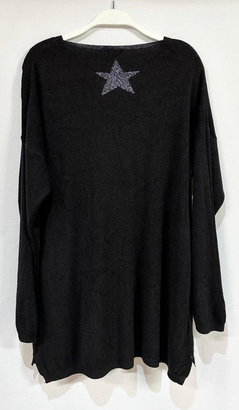 PRE ORDER Sweater Silver Rock Star Logo