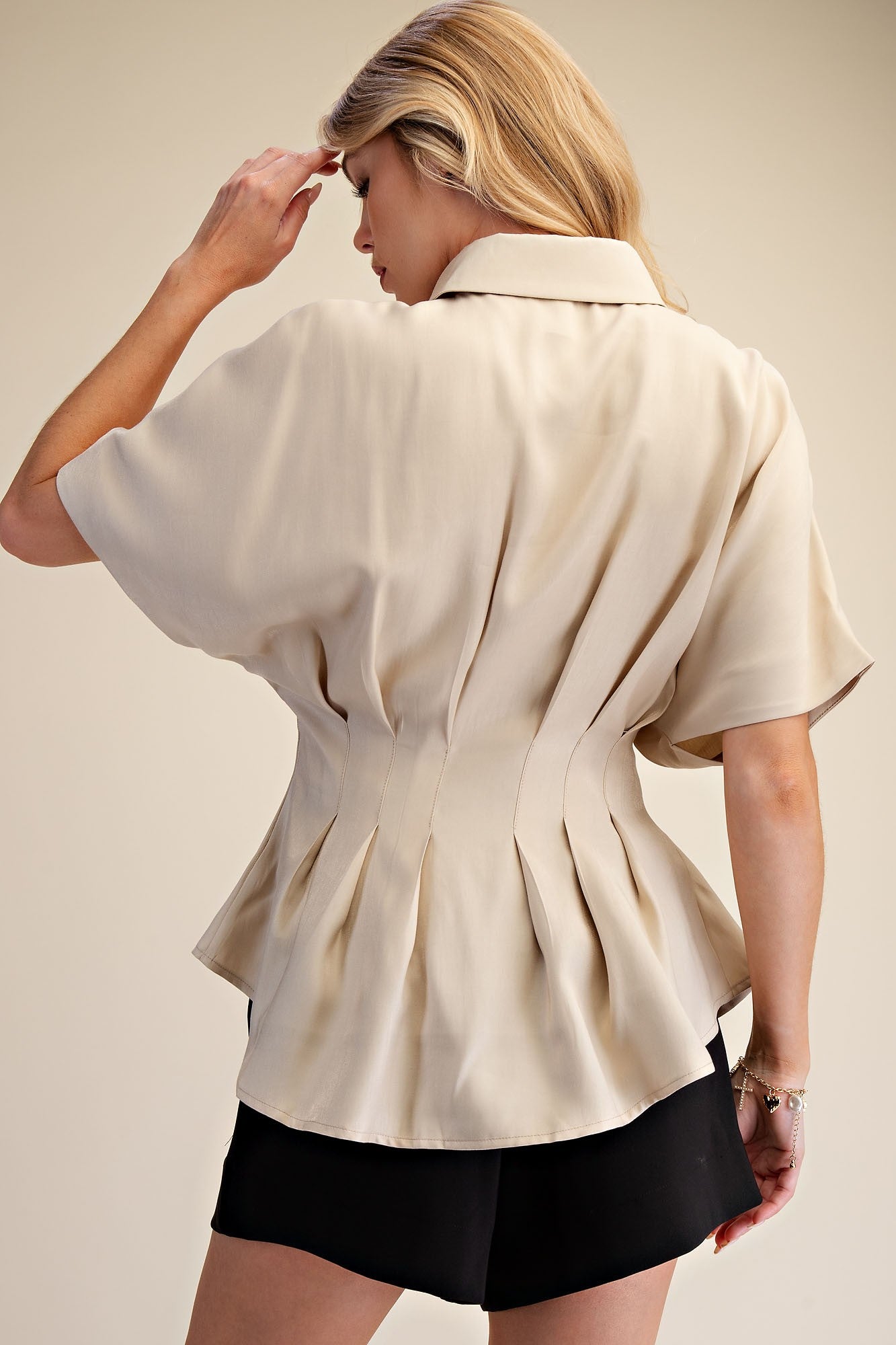 Camisa Pleated Poplin Buttondown