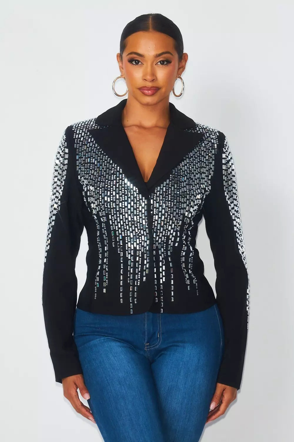 Blazer Elegant Rhinestone