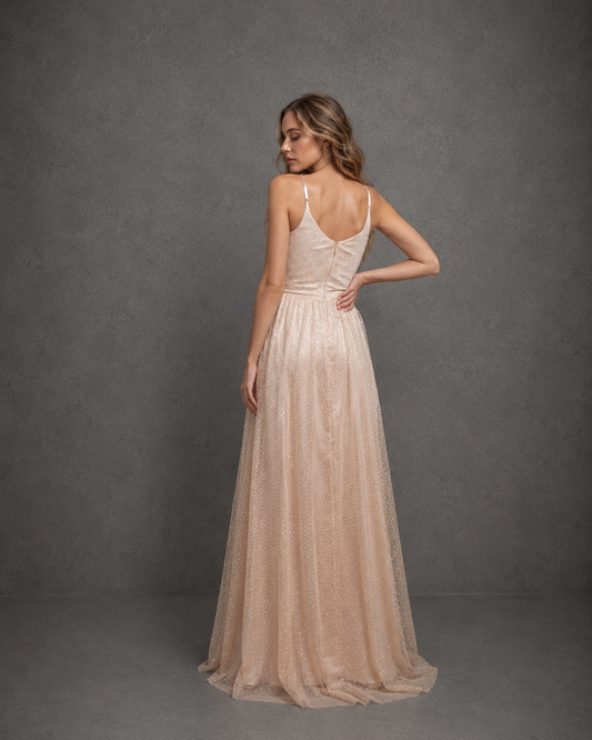 Vestido Largo Glitter Dress
