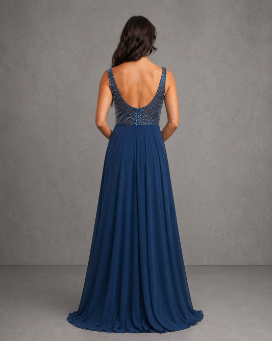 Vestido Sleeveless Beaded Detail Maxil