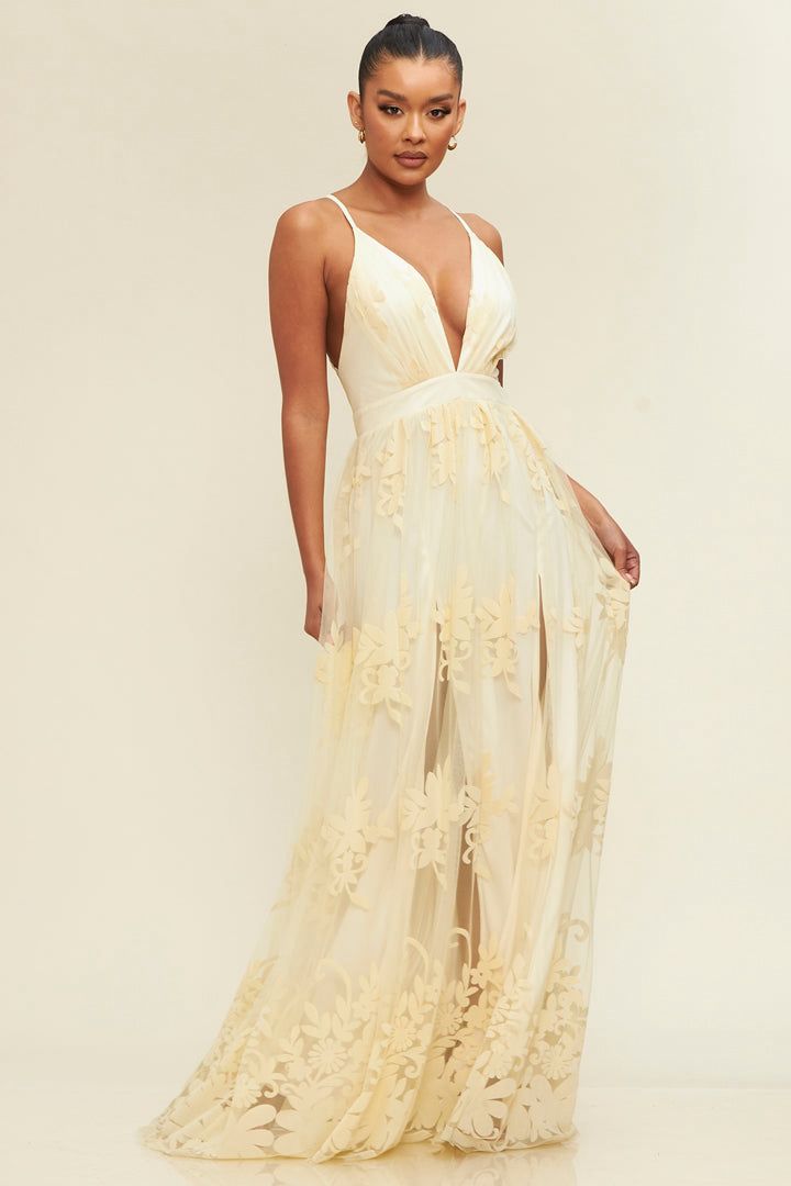 Vestido Largo Floral Dress