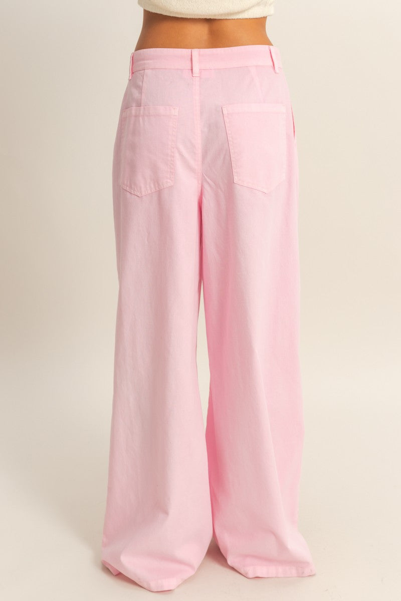 Pantalón High Waist Basic Wide Leg