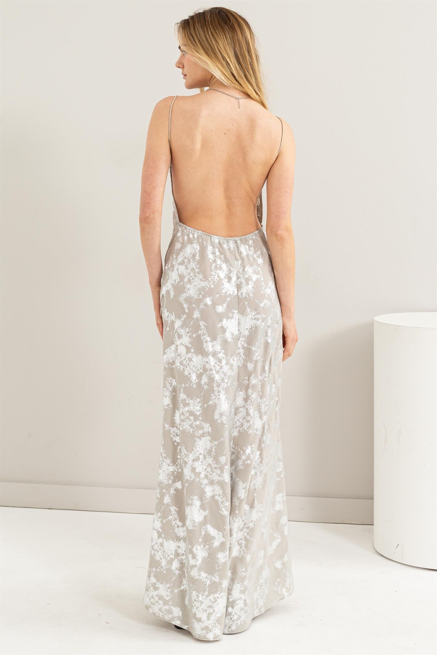 VESTIDO LARGO HF SILVER GOLDEN DRESS