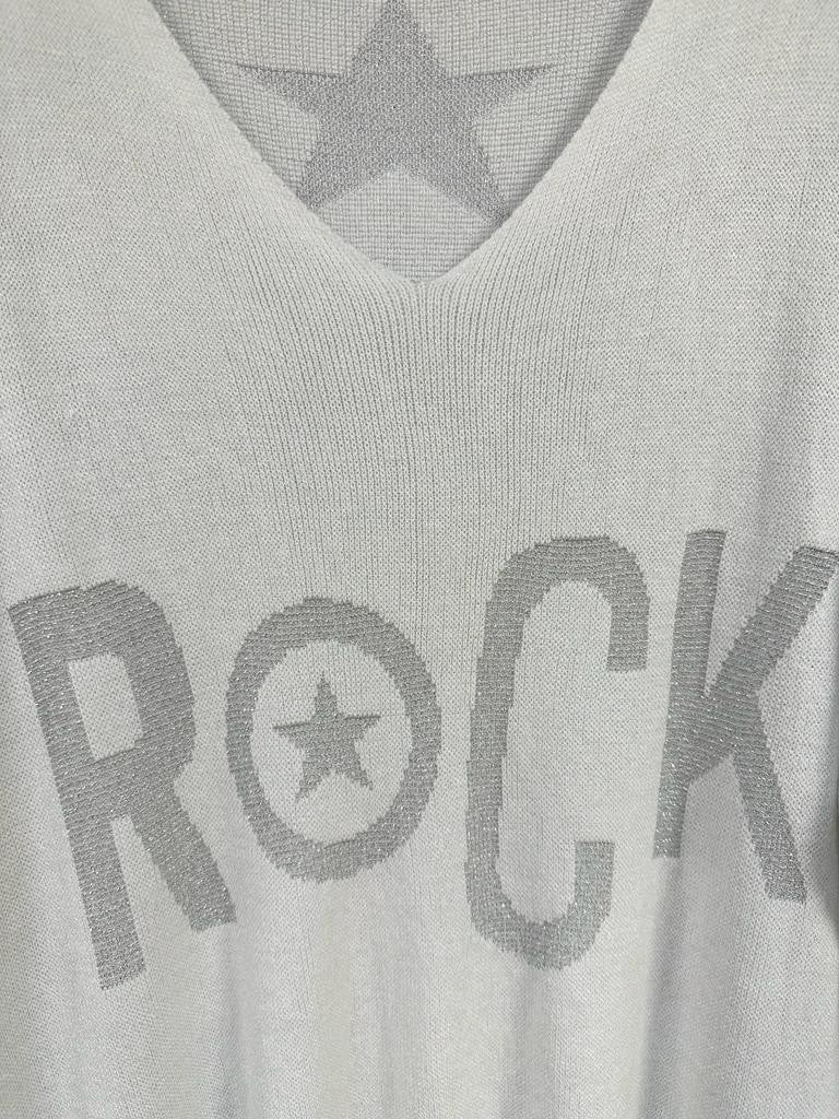 PRE ORDER Sweater Silver Rock Star Logo