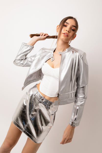 Campera Leather Racer Jacket