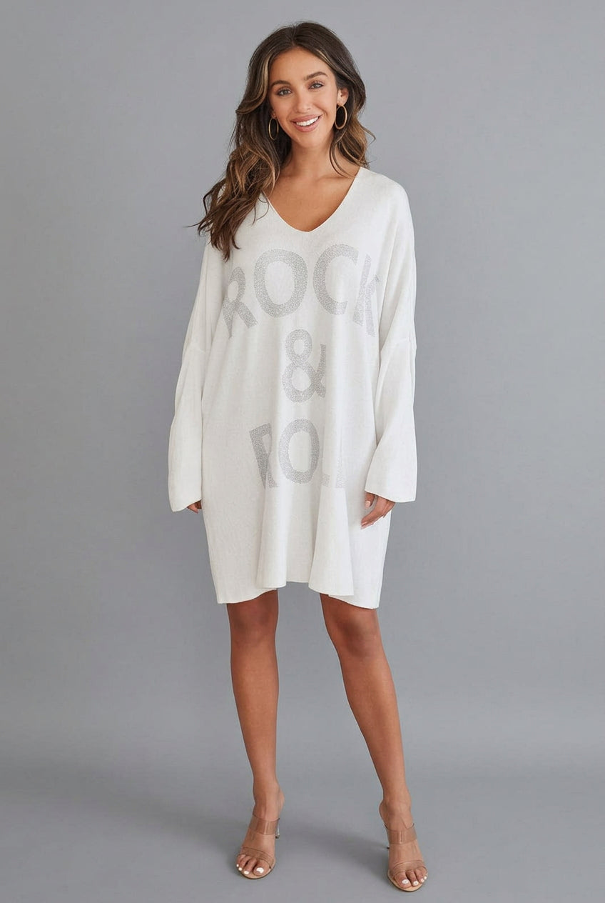 PRE ORDER Sweater Dress Rock & Roll