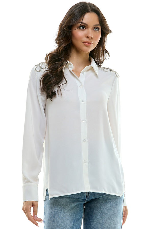 PRE ORDER Camisa Shoulder Bling