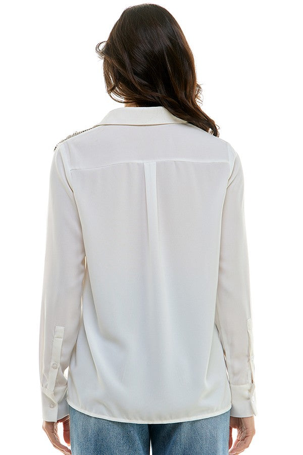 PRE ORDER Camisa Shoulder Bling