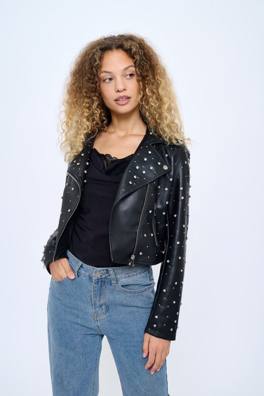 Campera Starlight Studded Moto Jacket