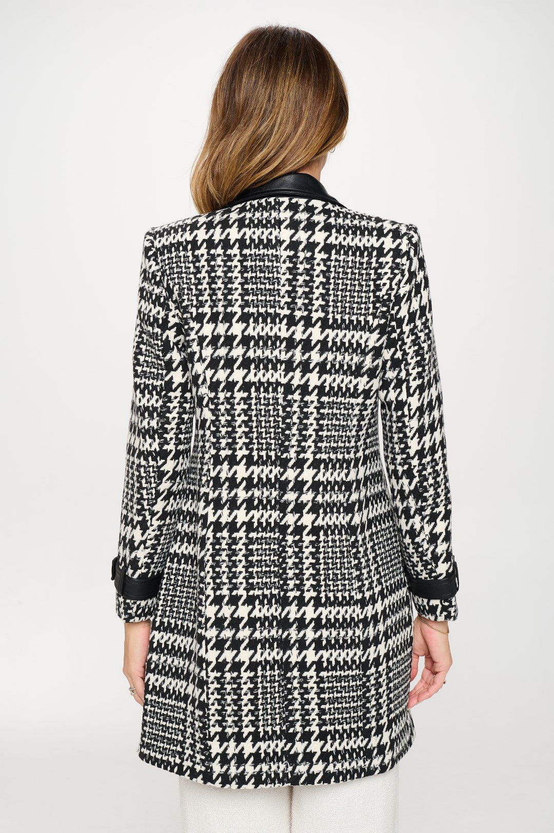 Tapado Oat Opulence Vegan Houndstooth Coat