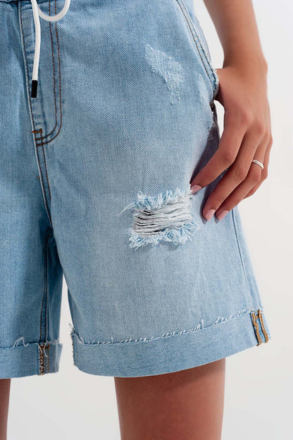 Shorts Wash Blue Denim