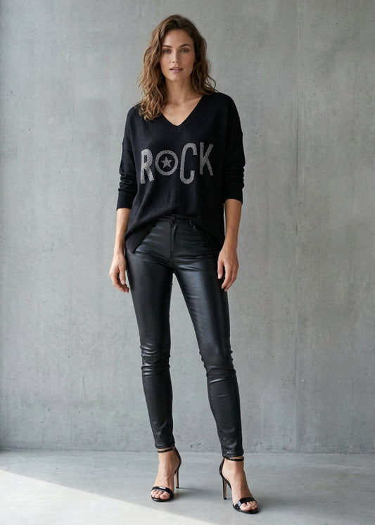 PRE ORDER Sweater Silver Rock Star Logo