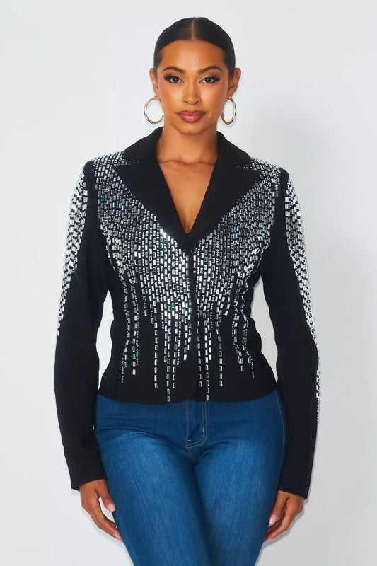 Blazer Elegant Rhinestone