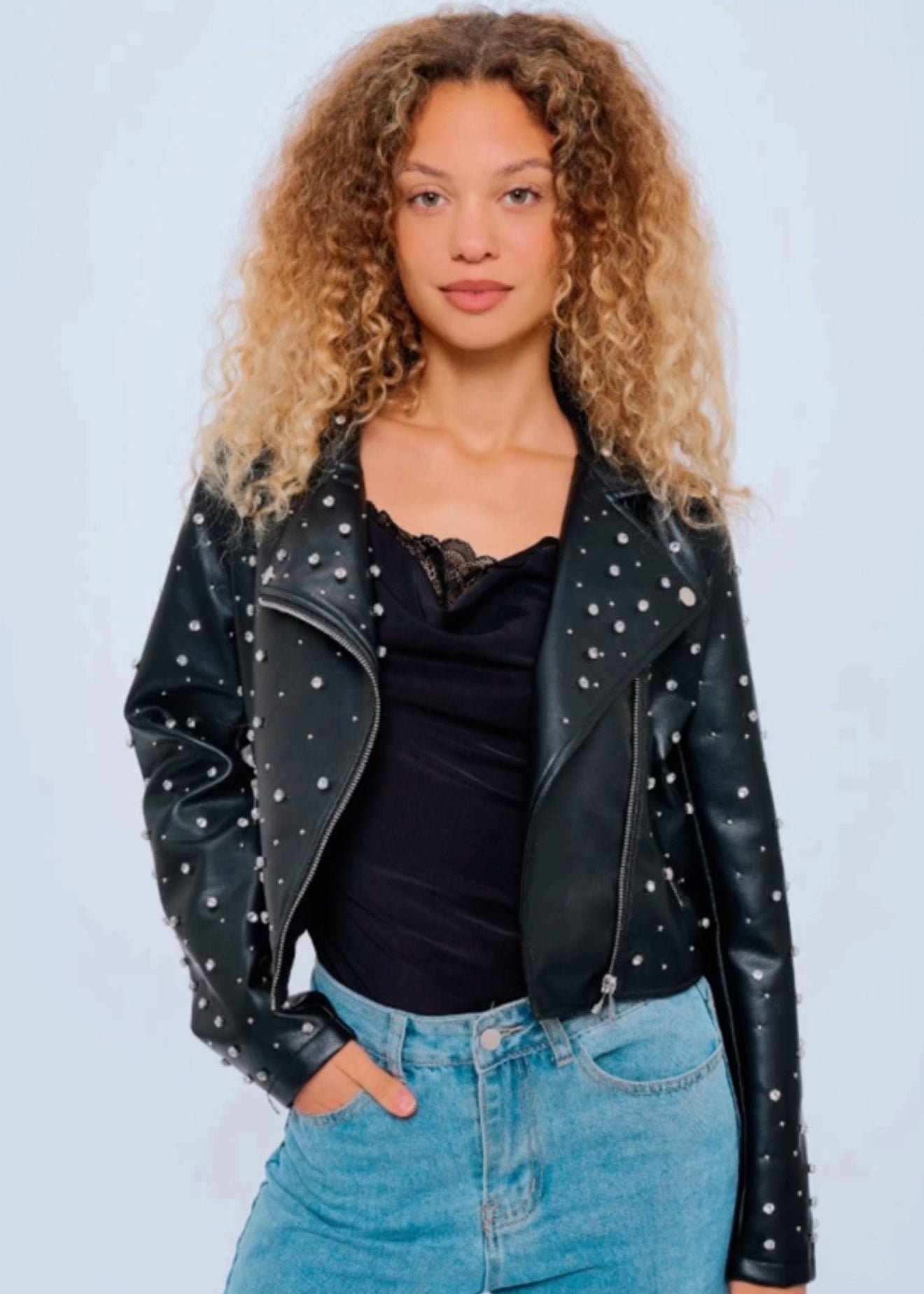 Campera Starlight Studded Moto Jacket