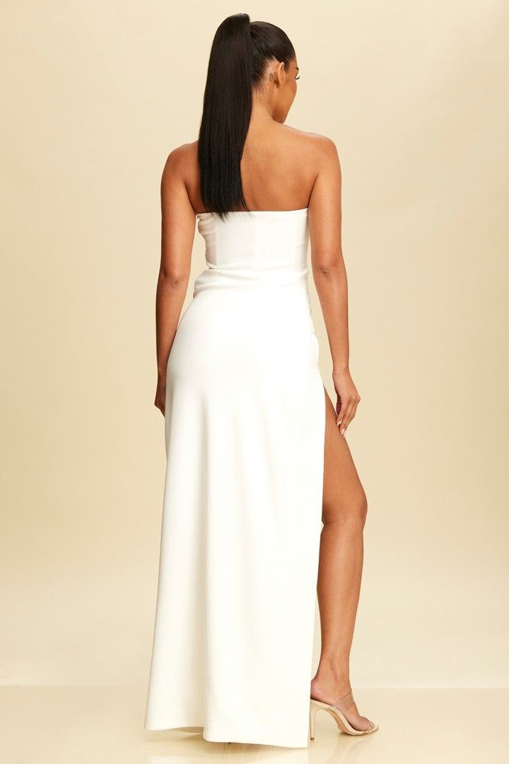 Vestido Largo Luxxel Wide Slit Dress