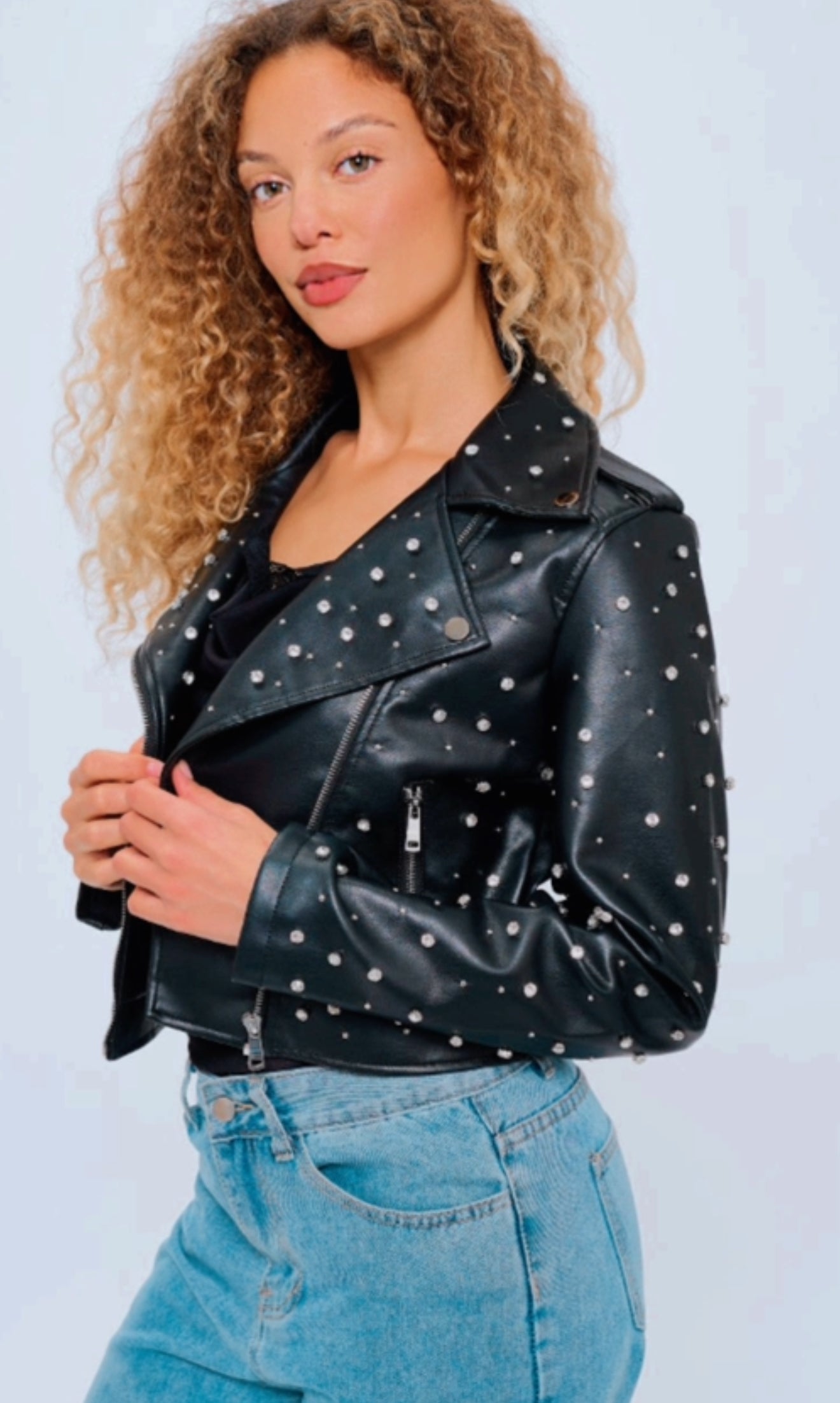 Campera Starlight Studded Moto Jacket