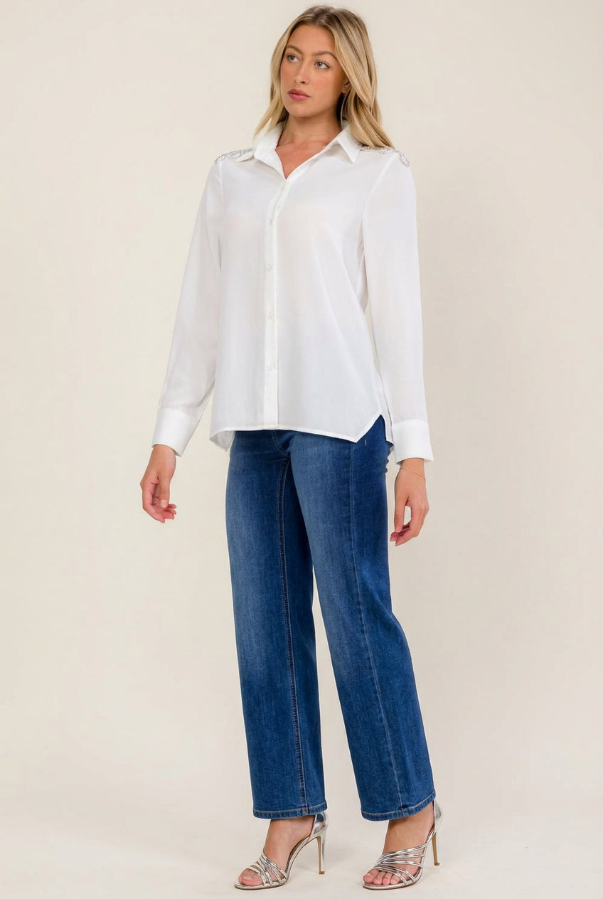 PRE ORDER Camisa Shoulder Bling