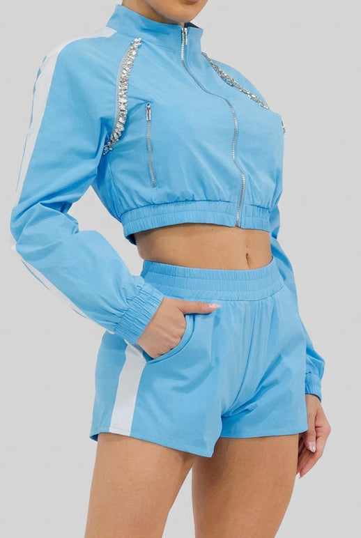 Set Crop Jacket & Elastic Short