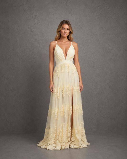 Vestido Largo Floral Dress
