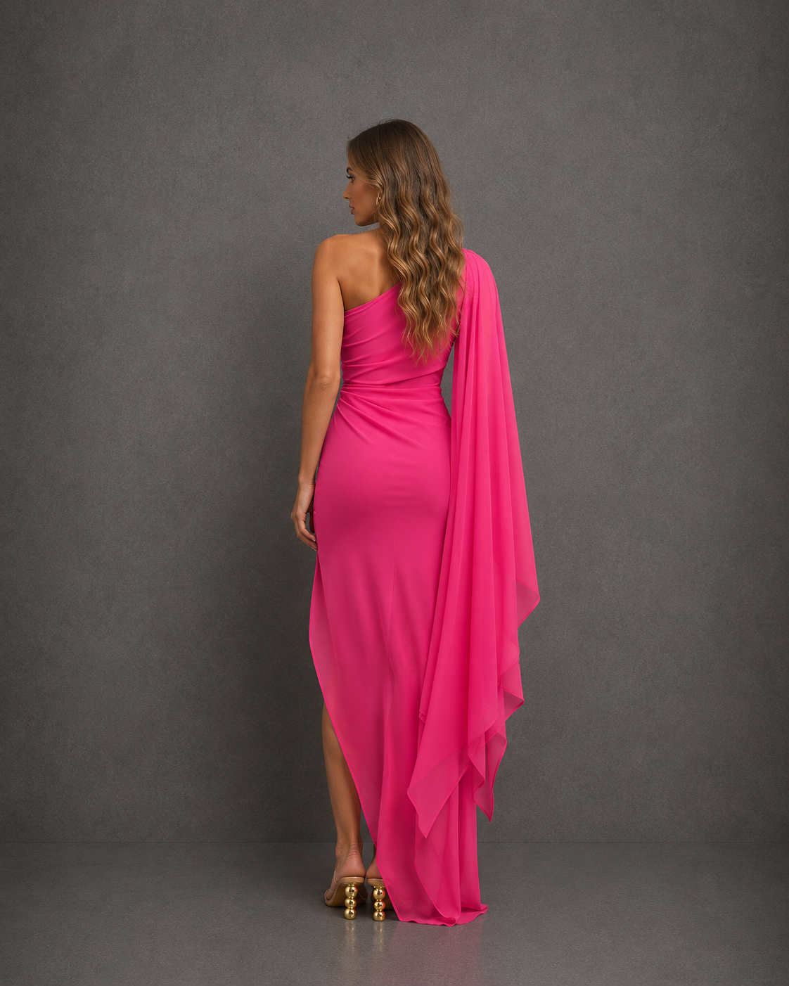 Vestido Largo Gold Accent One S Dress