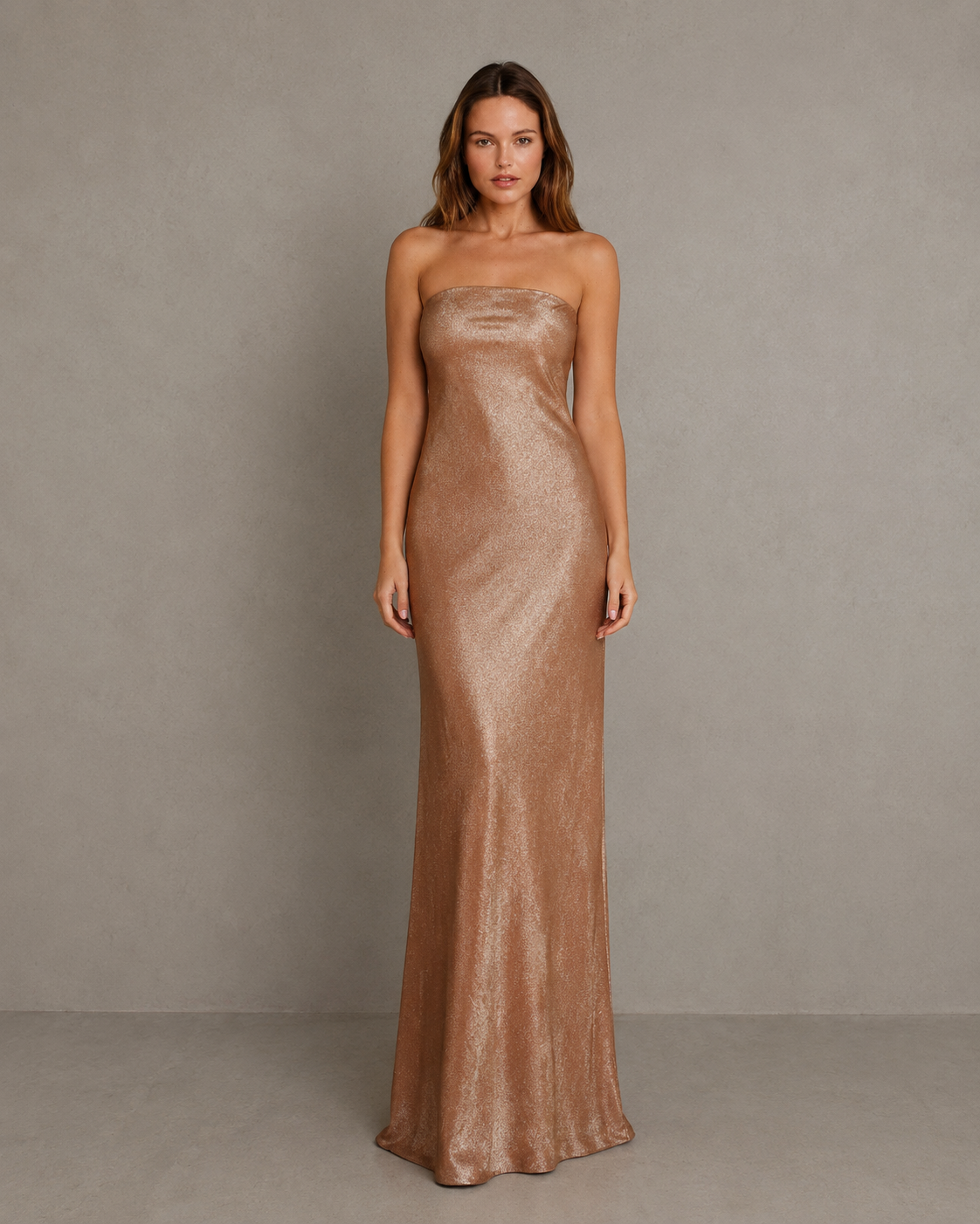 Vestido Largo Strapless Draped Back Mini Dress