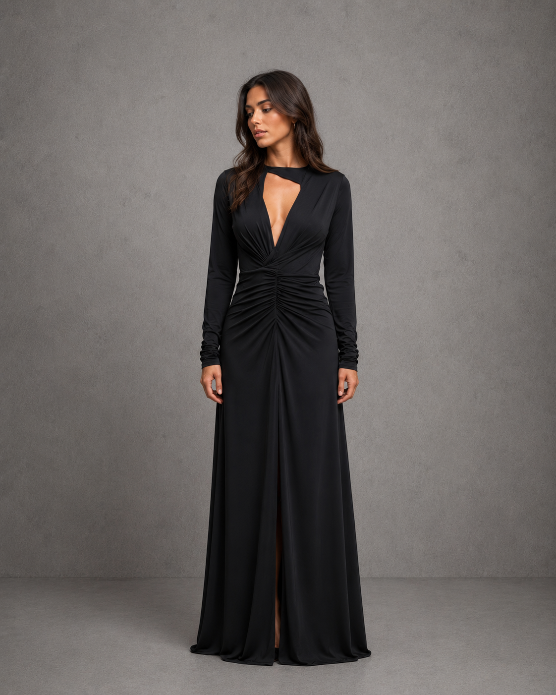 Vestido Manga Larga Lux