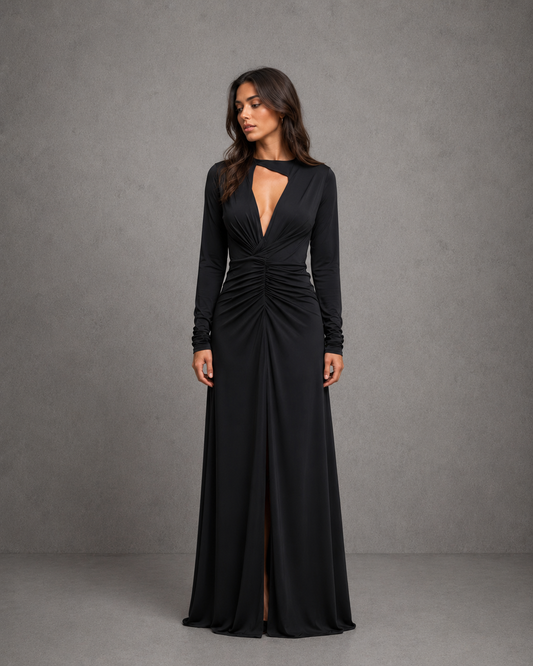 Vestido Manga Larga Lux