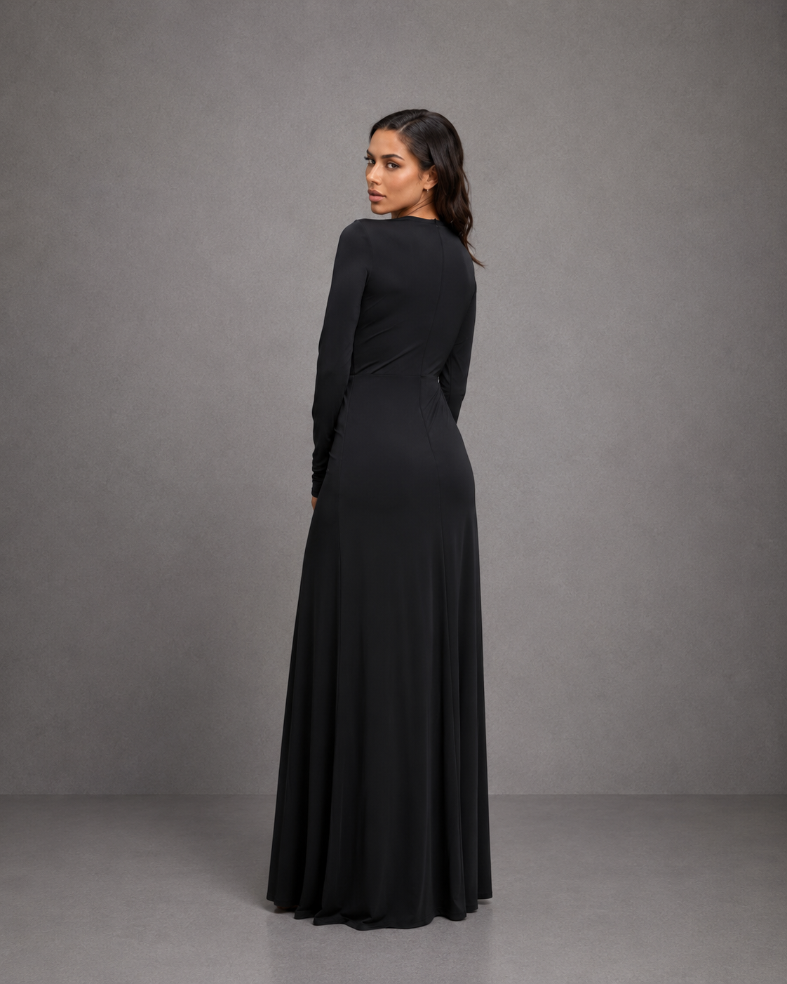 Vestido Manga Larga Lux