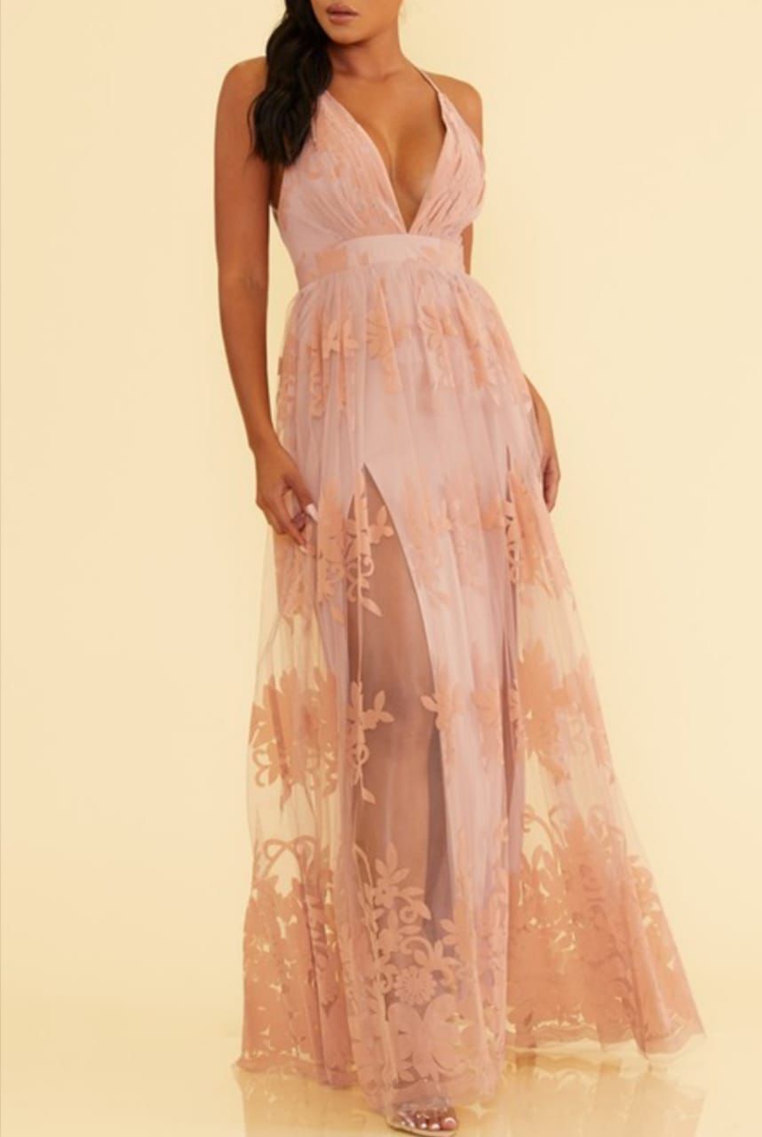 Vestido Largo Floral Dress