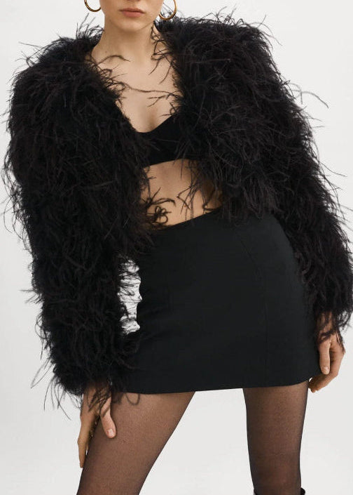 Tapado Faux Fur Crop Jacket
