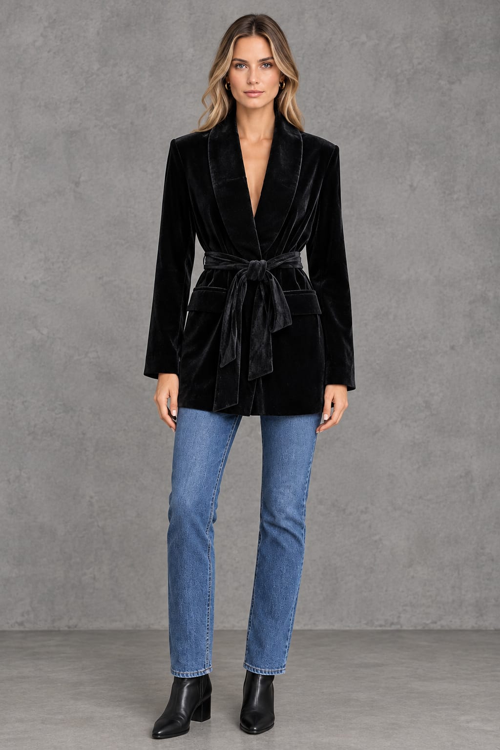 Blazer One Button Velvet