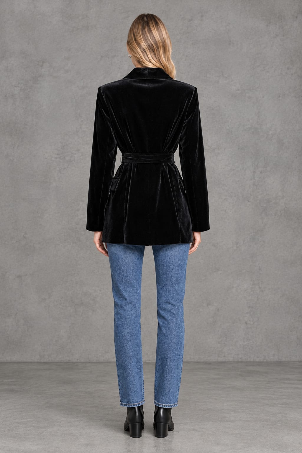 Blazer One Button Velvet