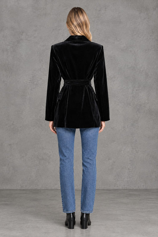 Blazer One Button Velvet