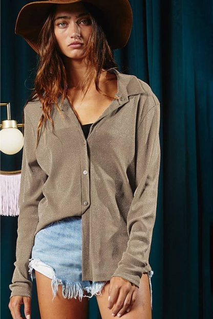 Camisa Glitter Knit Shirt