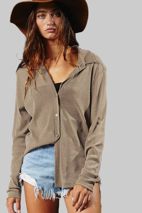 Camisa Glitter knit shirt