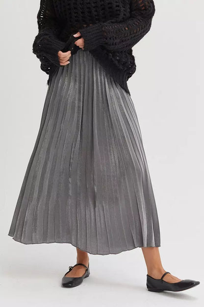 Pollera Shiny Midi Skirt
