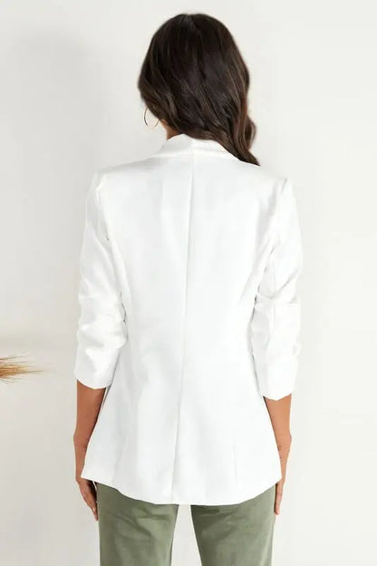 BLAZER RUCHED SLEEVE